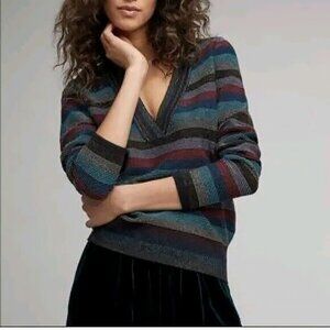 Anthro l Moth Metallic Top